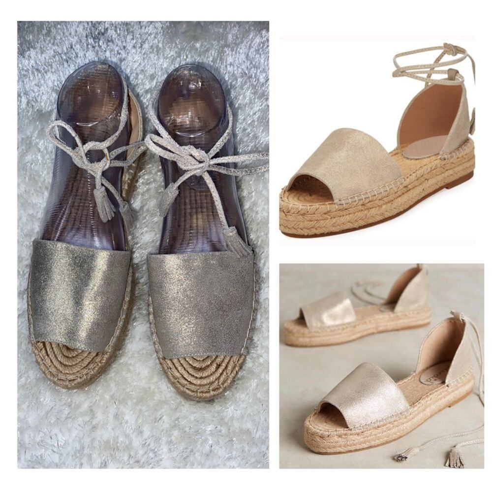 Splendid | Edna Metallic Leather Espadrilles - Picture 2 of 11